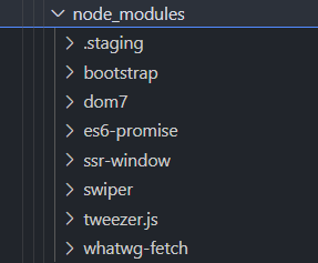 Các package node đã cài